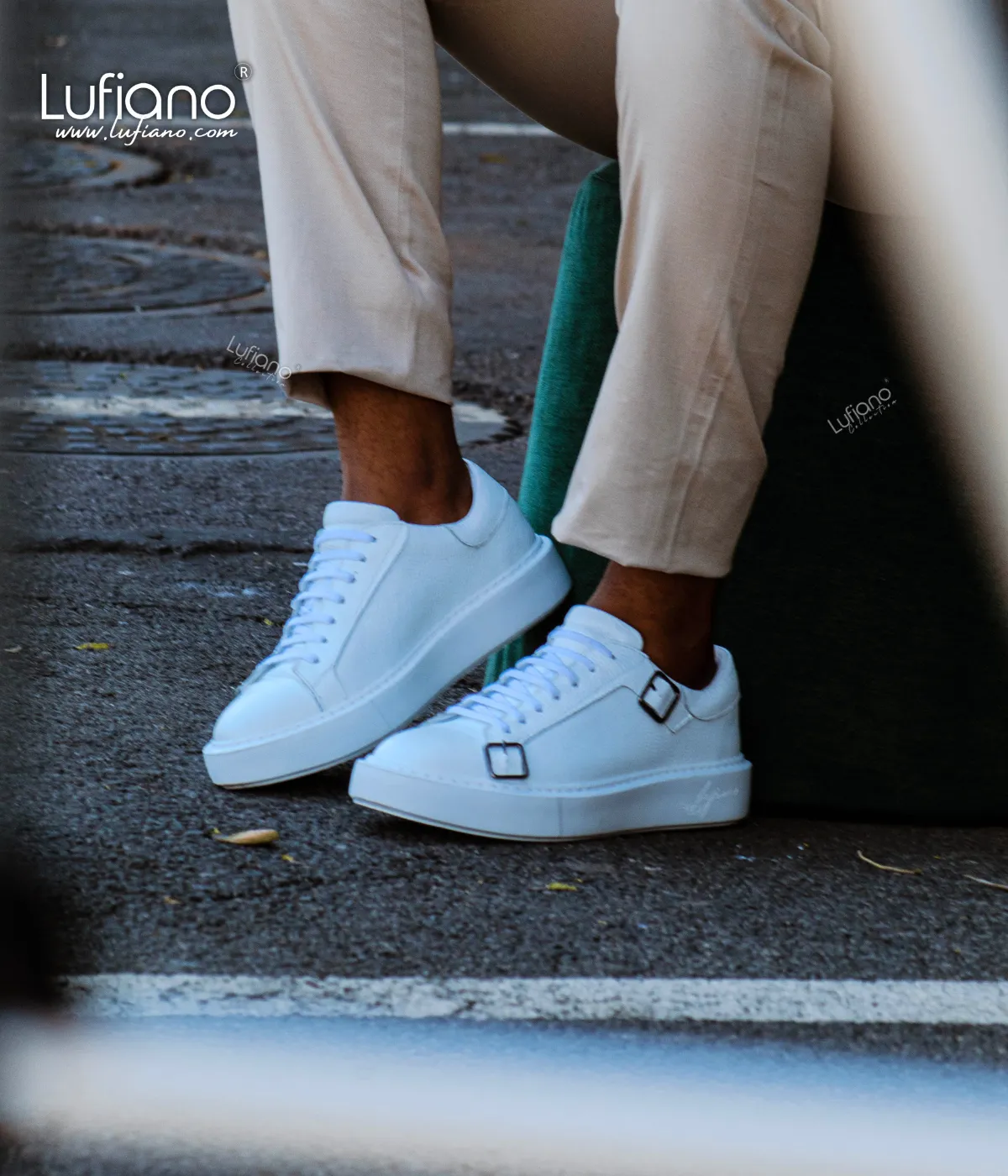 200  Lufiano Lace Up : White