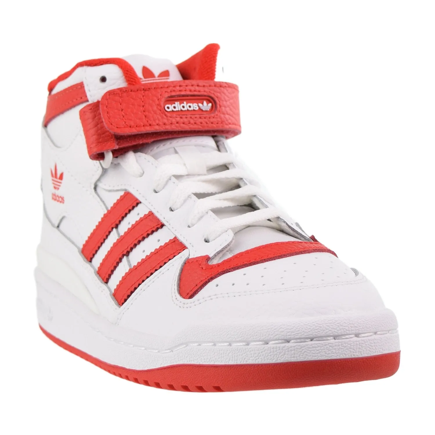 Adidas Forum Mid Big Kids' Shoes Footwear White-Vivid Red