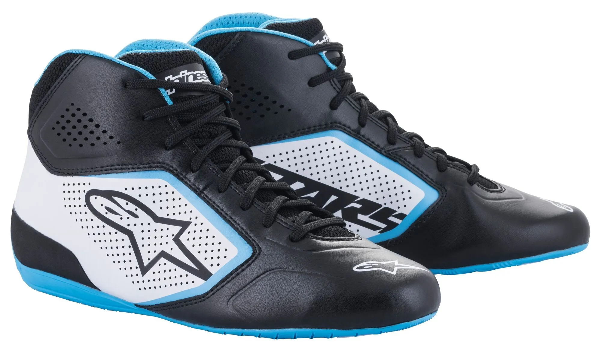 ALPINESTARS 2711521_1278_10,5 Karting shoes TECH-1 K START V2, black/white/light blue, Size 43,5