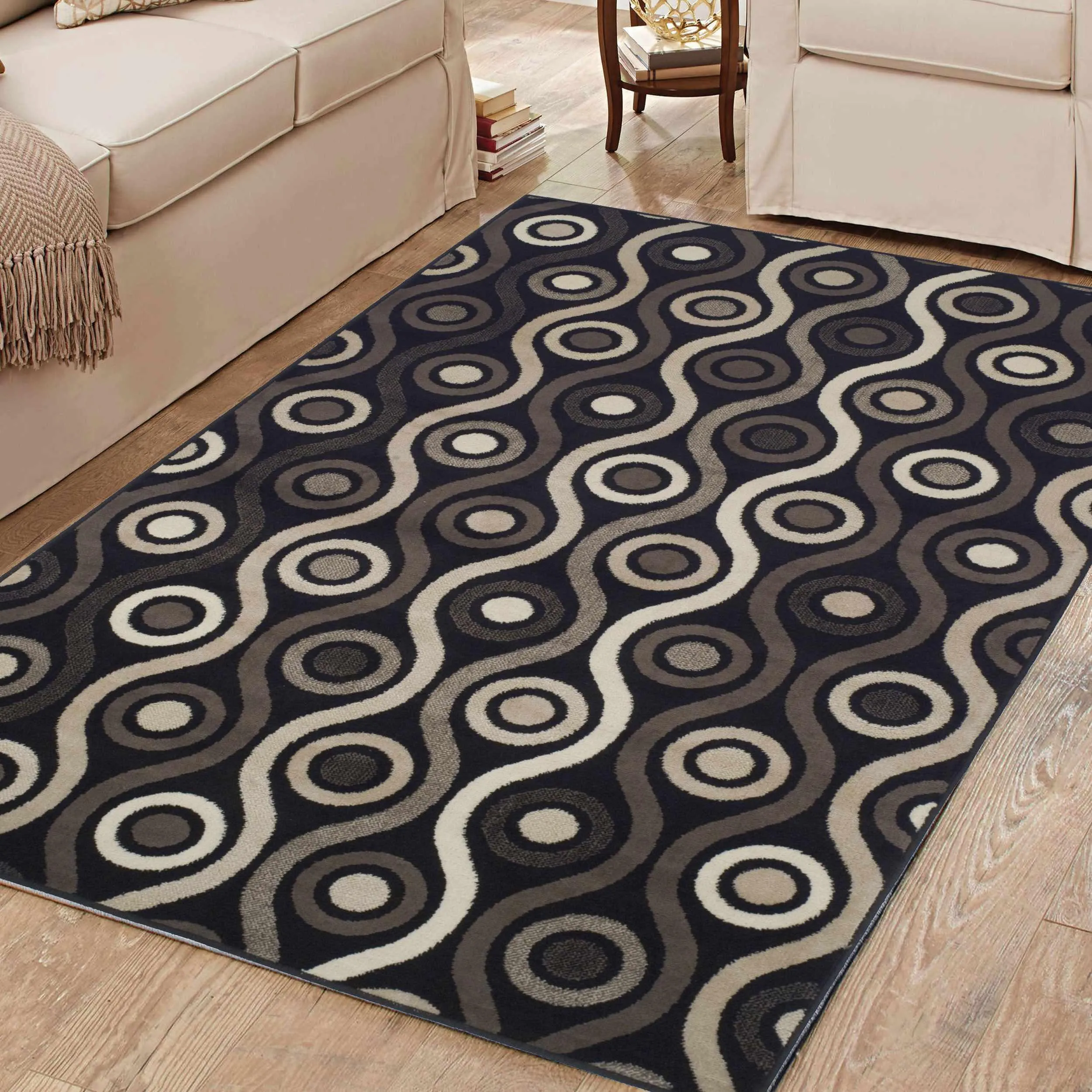 Archer Retro Inspired Area Rug or Runner Rug