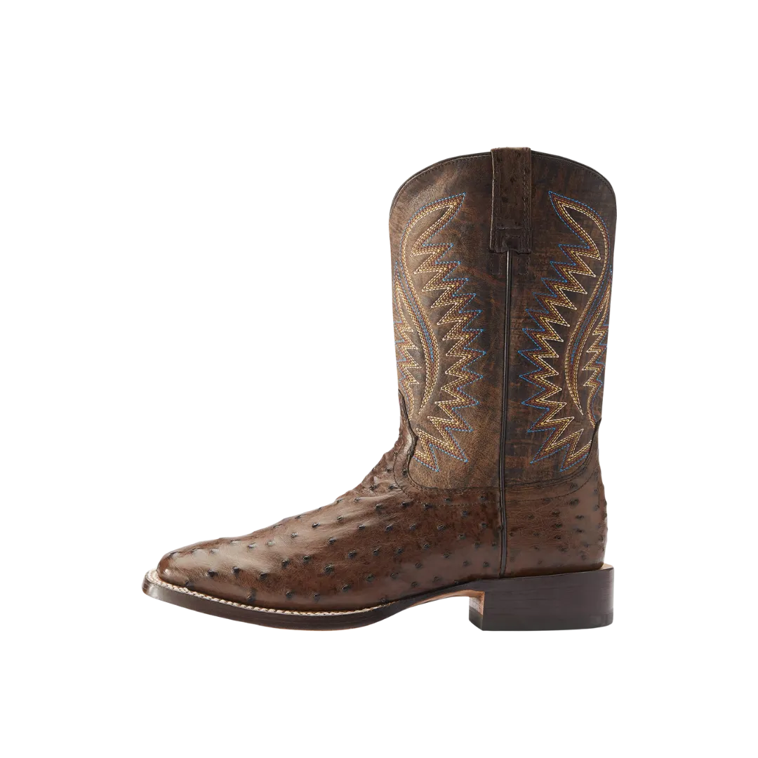 Ariat Men's Full Quill Ostrich Gallup Mocha Western Boots