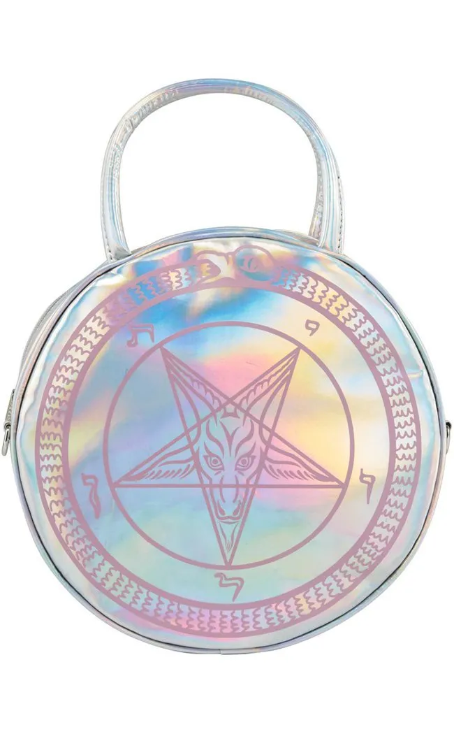 Baby Baphomet Handbag | Holographic Pink/White