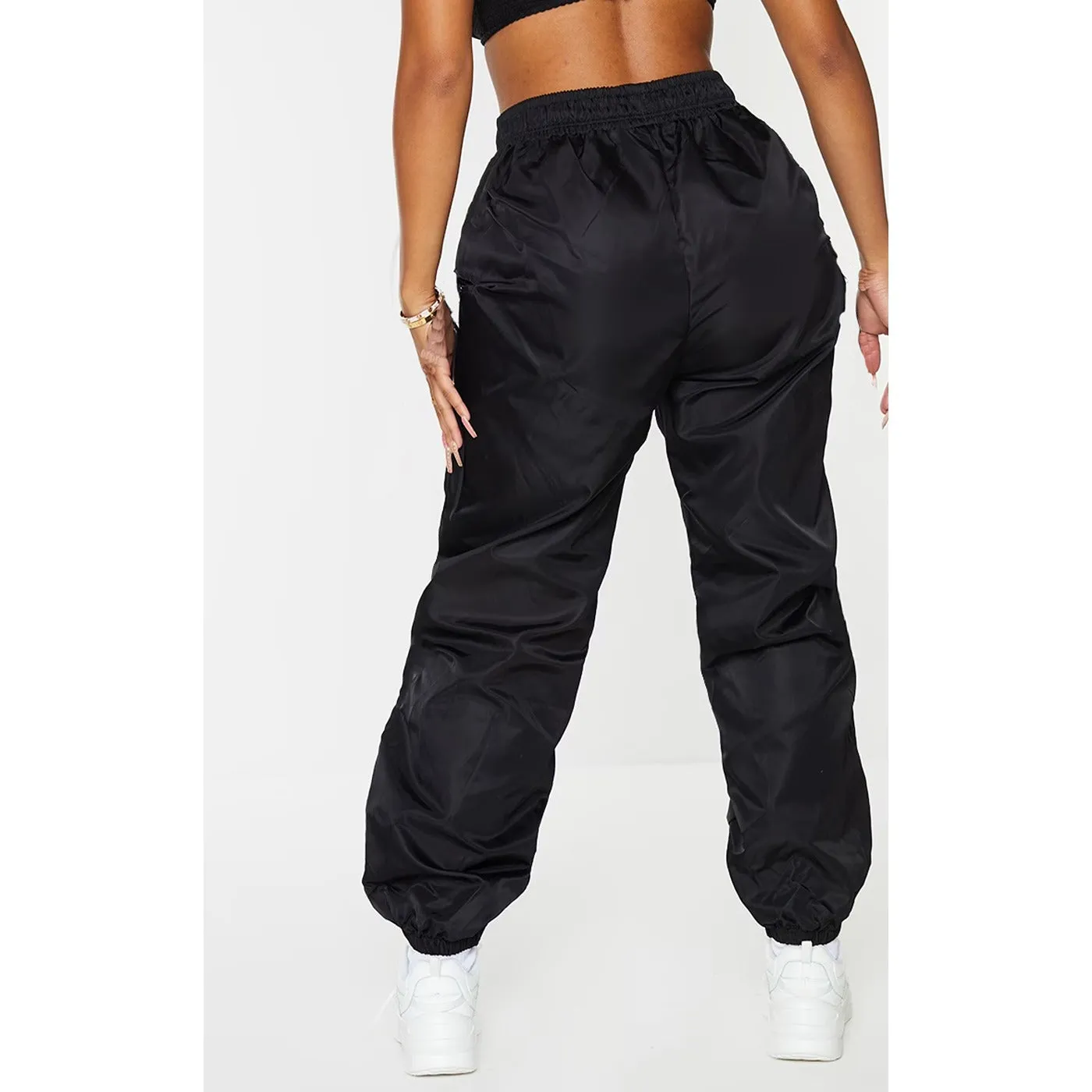 Black Waist Cut Out Joggers