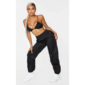 Black Waist Cut Out Joggers