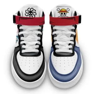 Boa and Luffy Sneakers Air Mid Custom OP Anime Shoes