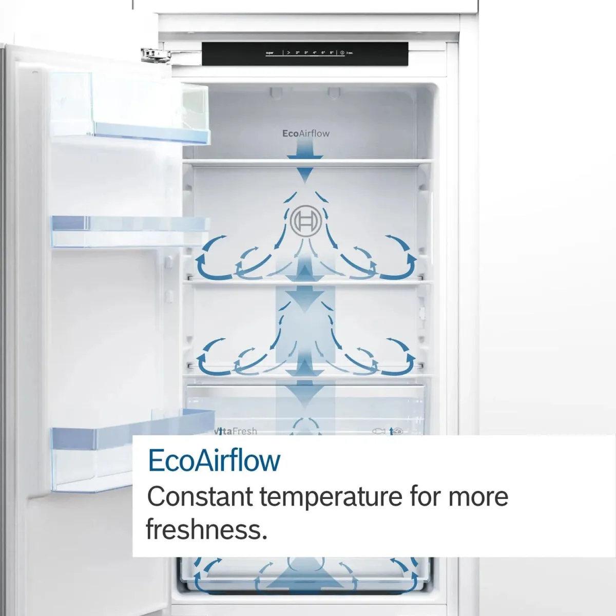 Bosch KIN85NSE0G Fully Integrated 50/50 Fridge Freezer Frost Free with Sliding Hinge