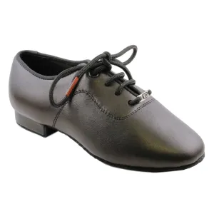 Boys' Standard Dance Shoes, Model 702, Black Leather