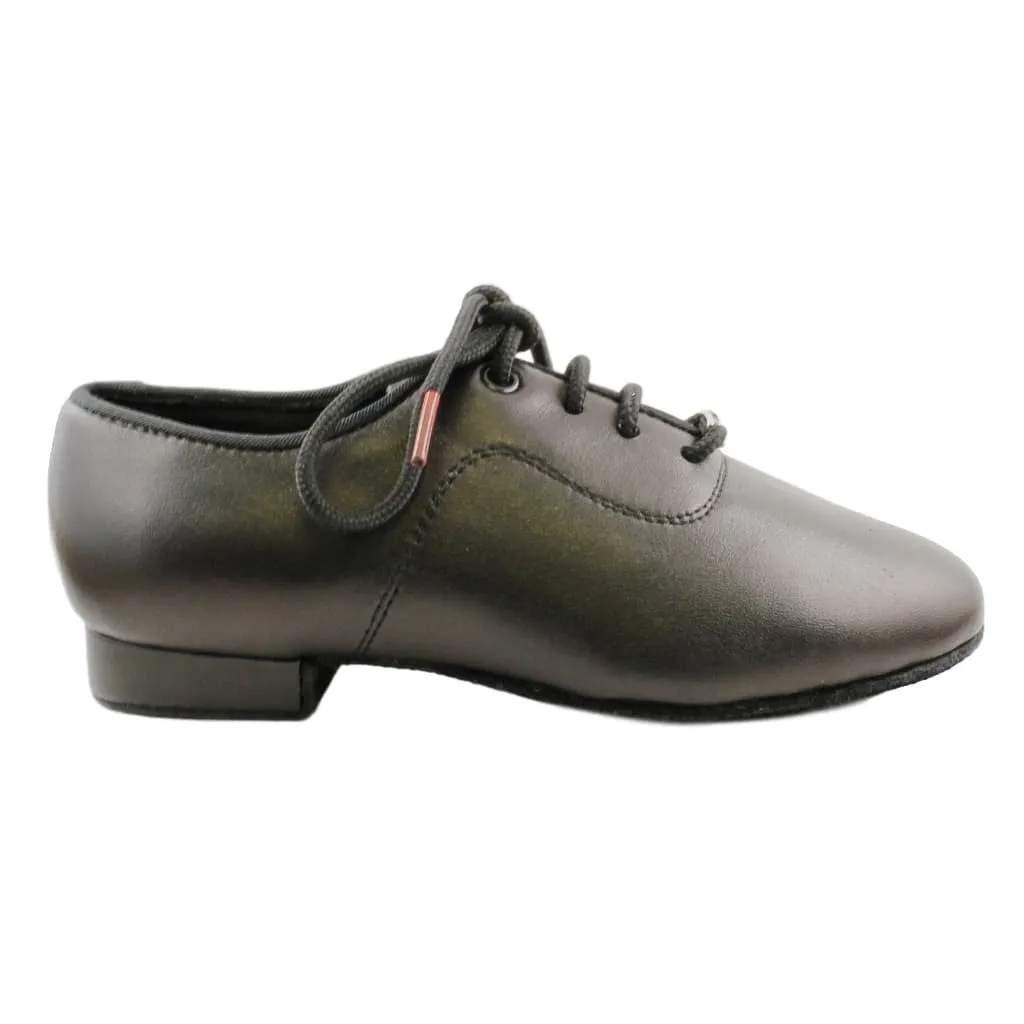 Boys' Standard Dance Shoes, Model 702, Black Leather