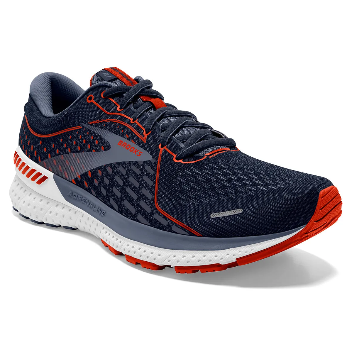 Brooks Adrenaline GTS 21 Mens | Navy/red Clay/gray