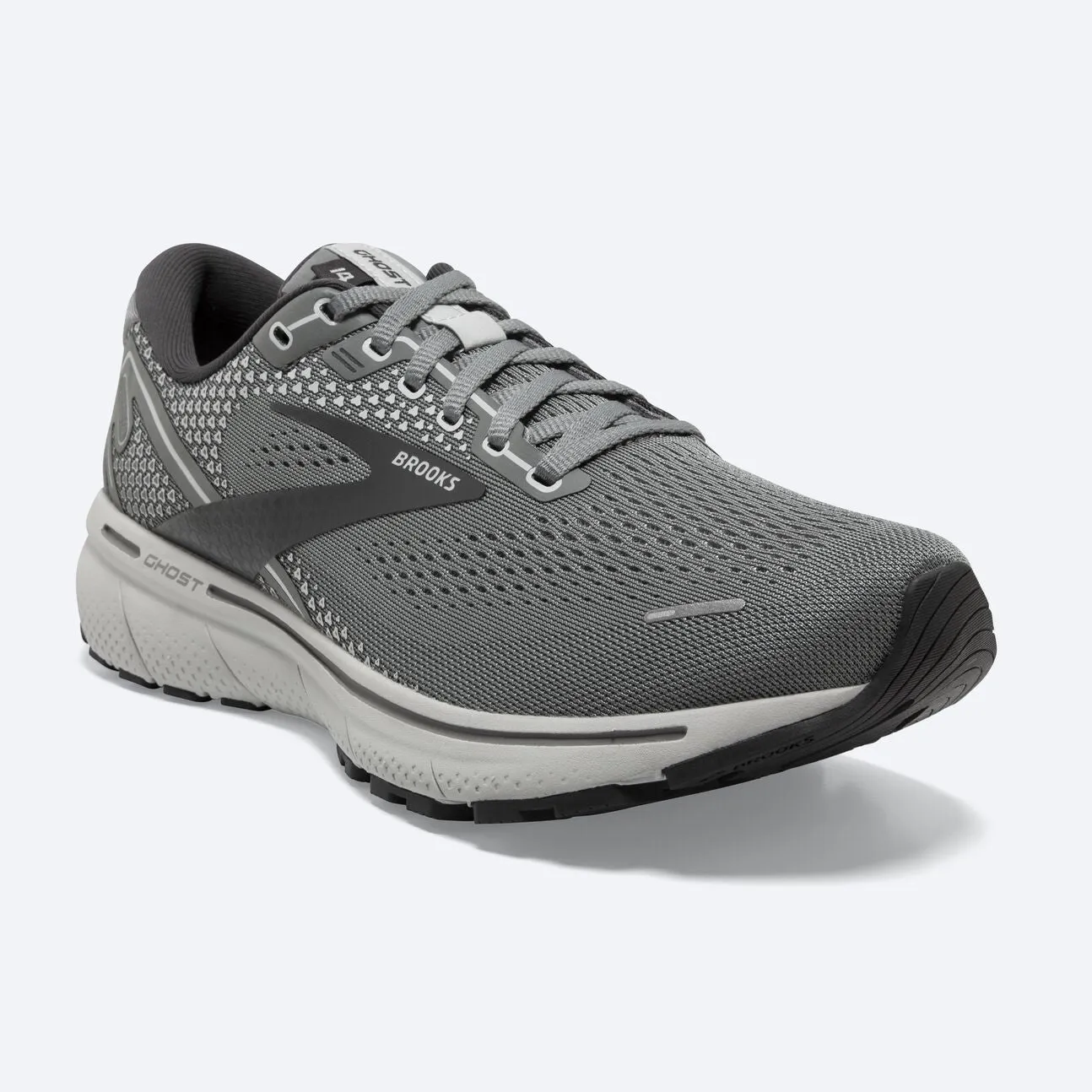 Brooks Mens Ghost 14- Grey/Alloy/Oyster (1103691D067)