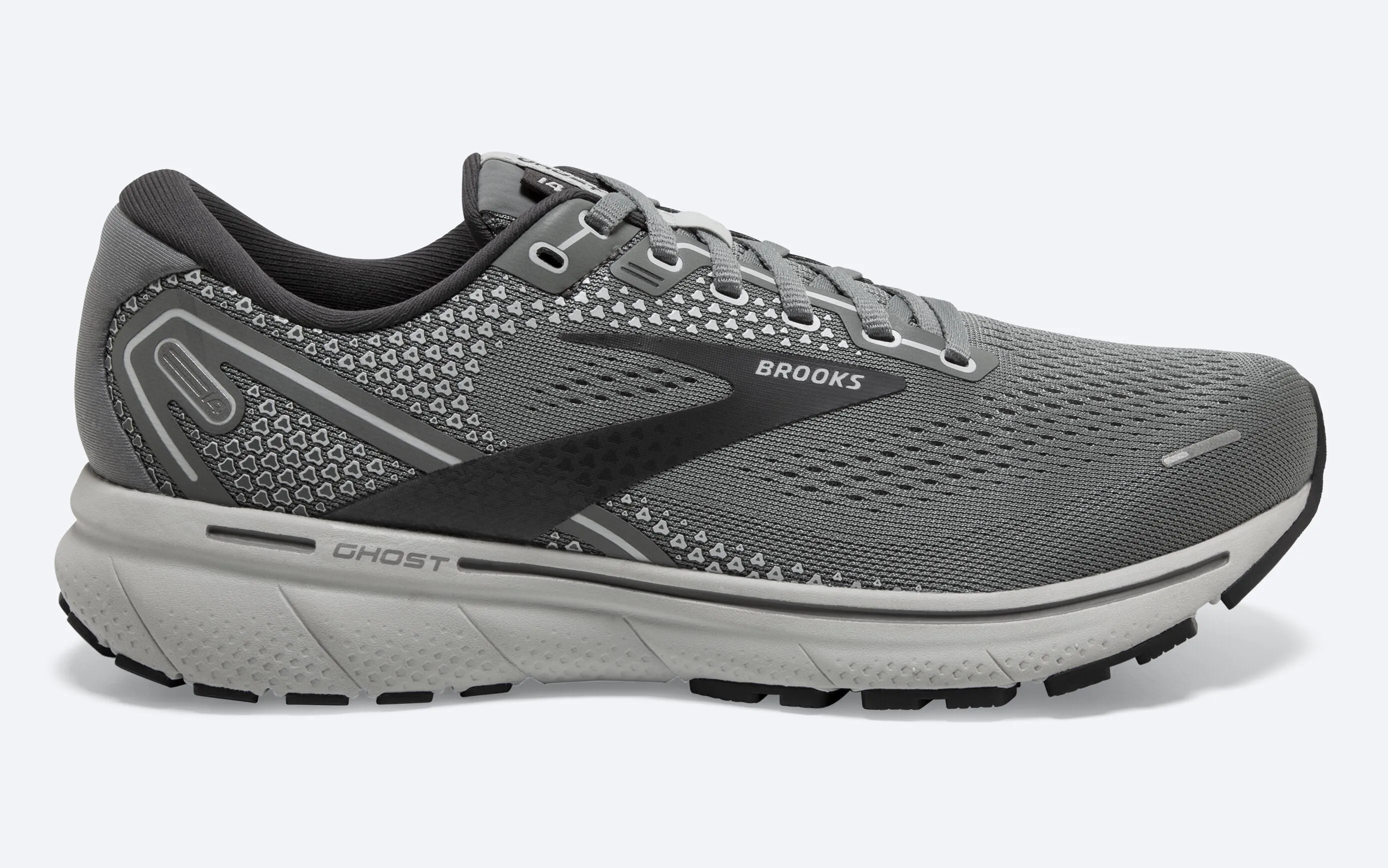 Brooks Mens Ghost 14- Grey/Alloy/Oyster (1103691D067)