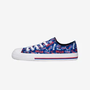 Buffalo Bills Womens Low Top Repeat Print Canvas Shoe