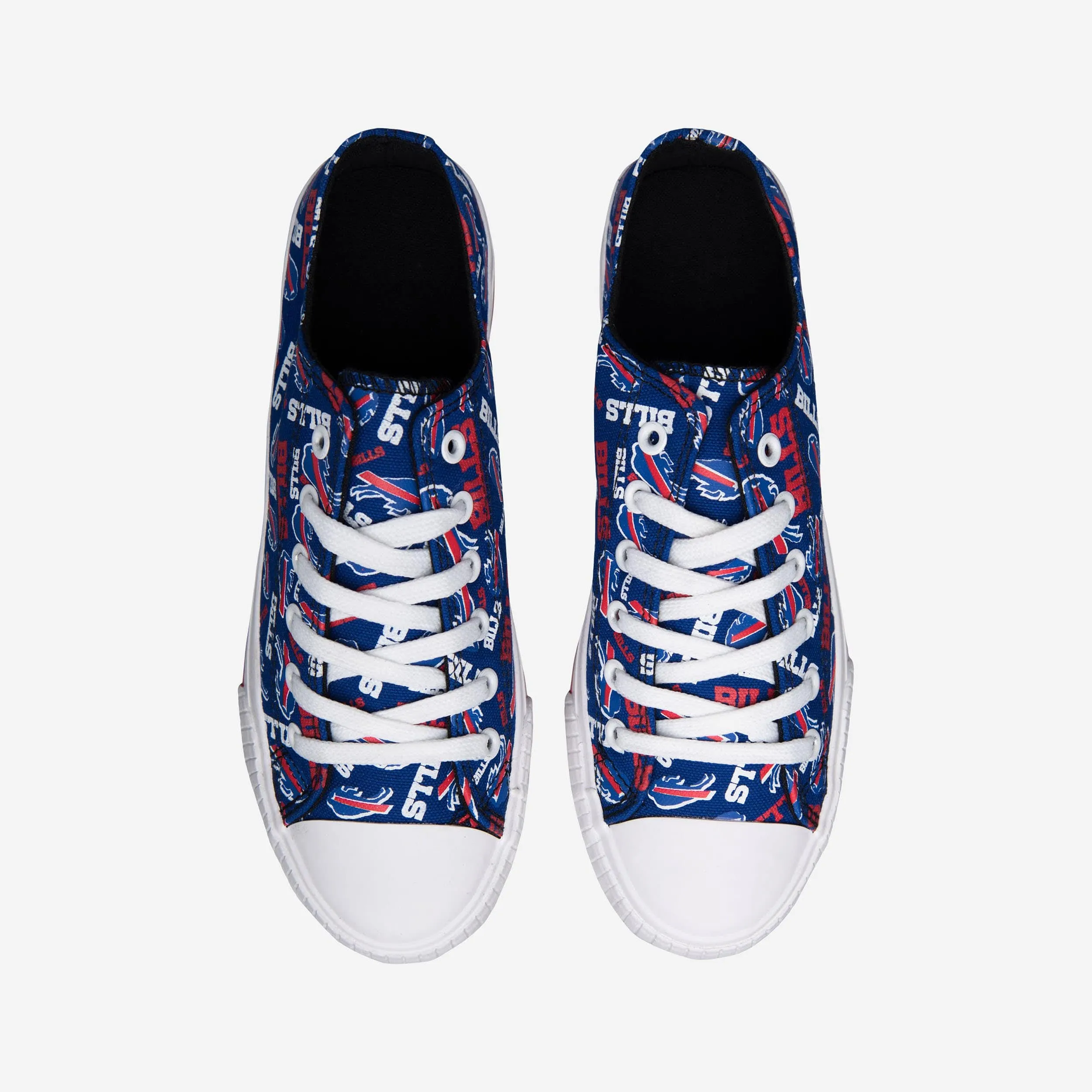 Buffalo Bills Womens Low Top Repeat Print Canvas Shoe