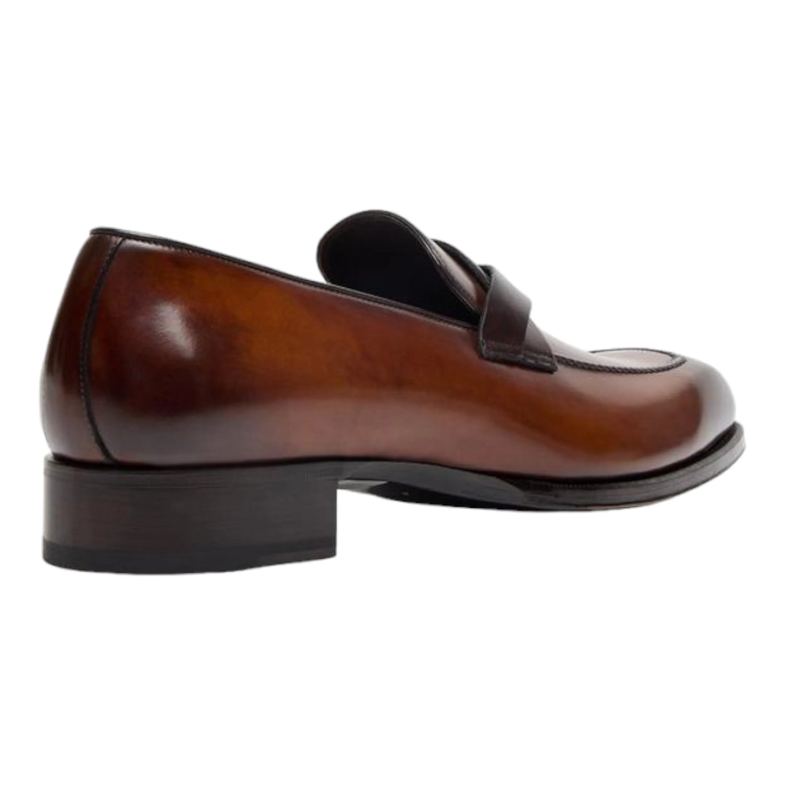 Burnished  Leather Elkan Twisted Band Loafer