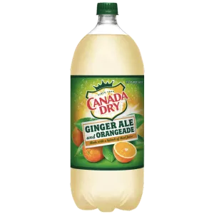 Canada Dry Ginger Ale and Orangeade Soda, 2 L bottle