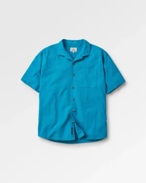 Cove Organic Cotton Short Sleeve Shirt - Blue Pool