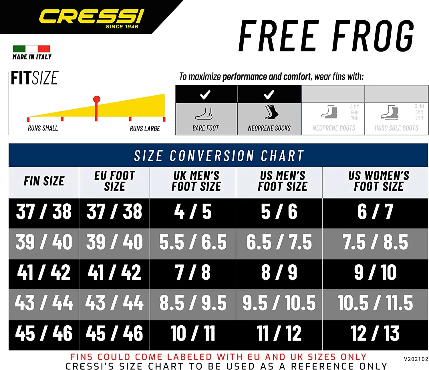 Cressi Free Frog Fins