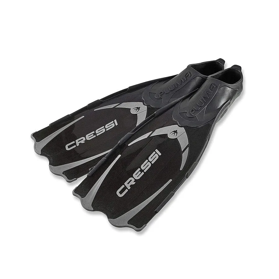 Cressi Pluma Diving Snorkeling Fins Black/Silver