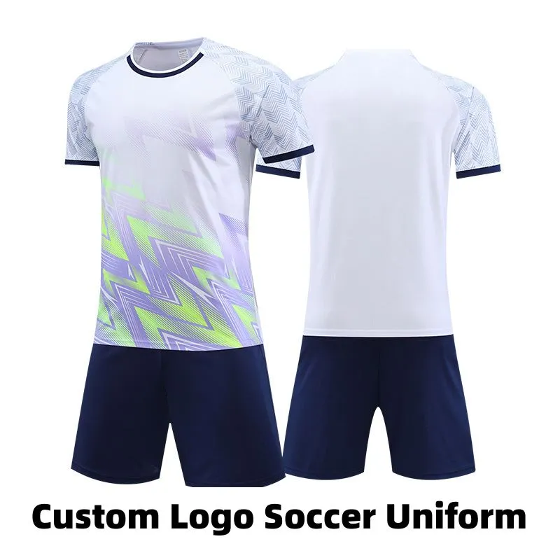 Custom White Soccer Jerseys for Teams with Logo