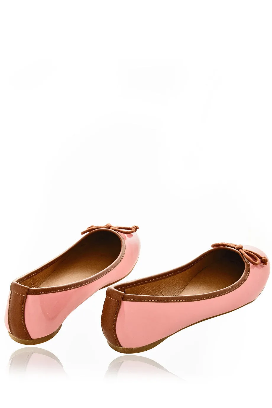 DEUX COULEUR Pink Patent Ballerinas