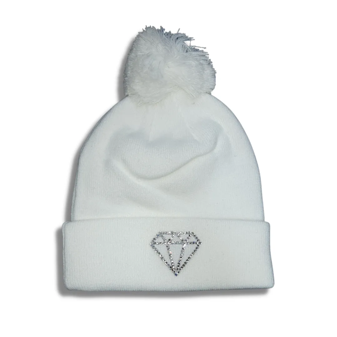 Diamond Kicks Beanie (White)