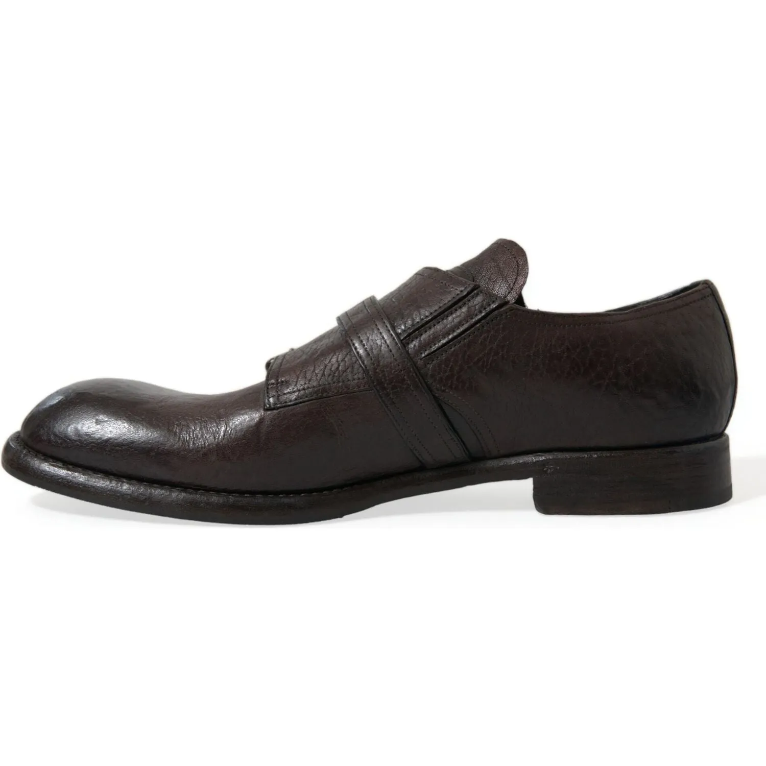 Dolce & Gabbana Elegant Triple Buckle Leather Dress Shoes