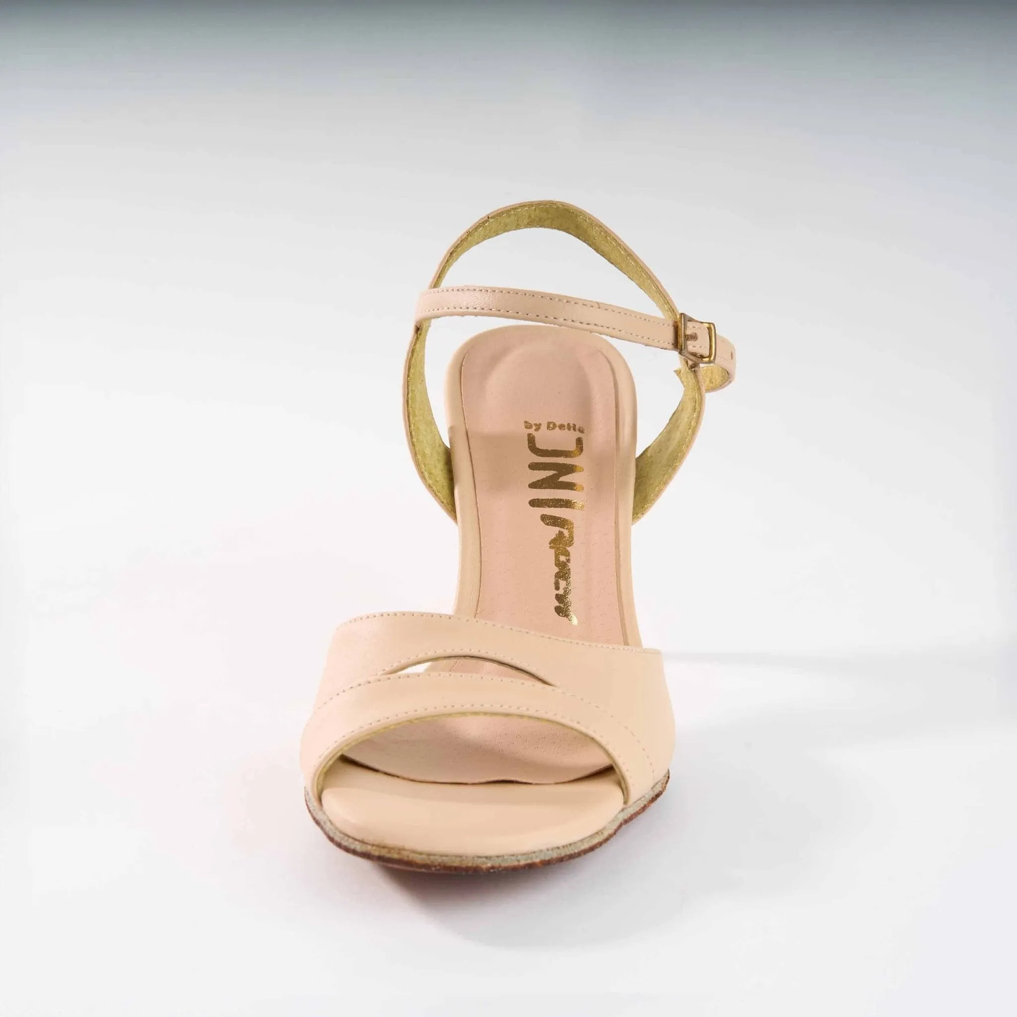 Elegant Nude Leather - Handmade Tango Shoe - Dana 4202