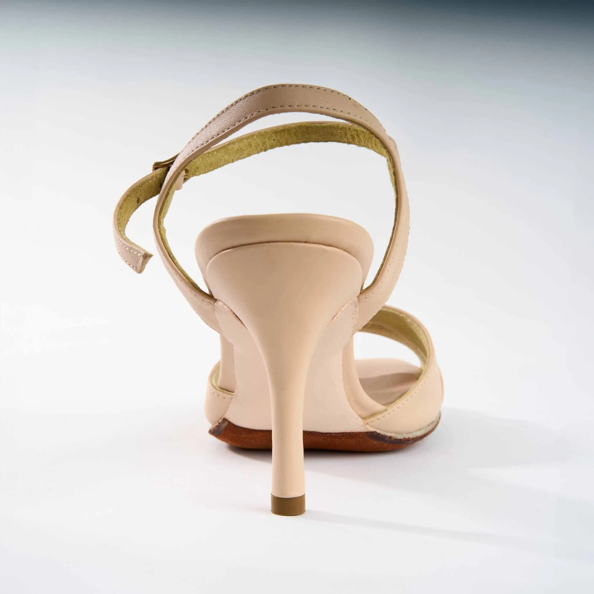 Elegant Nude Leather - Handmade Tango Shoe - Dana 4202