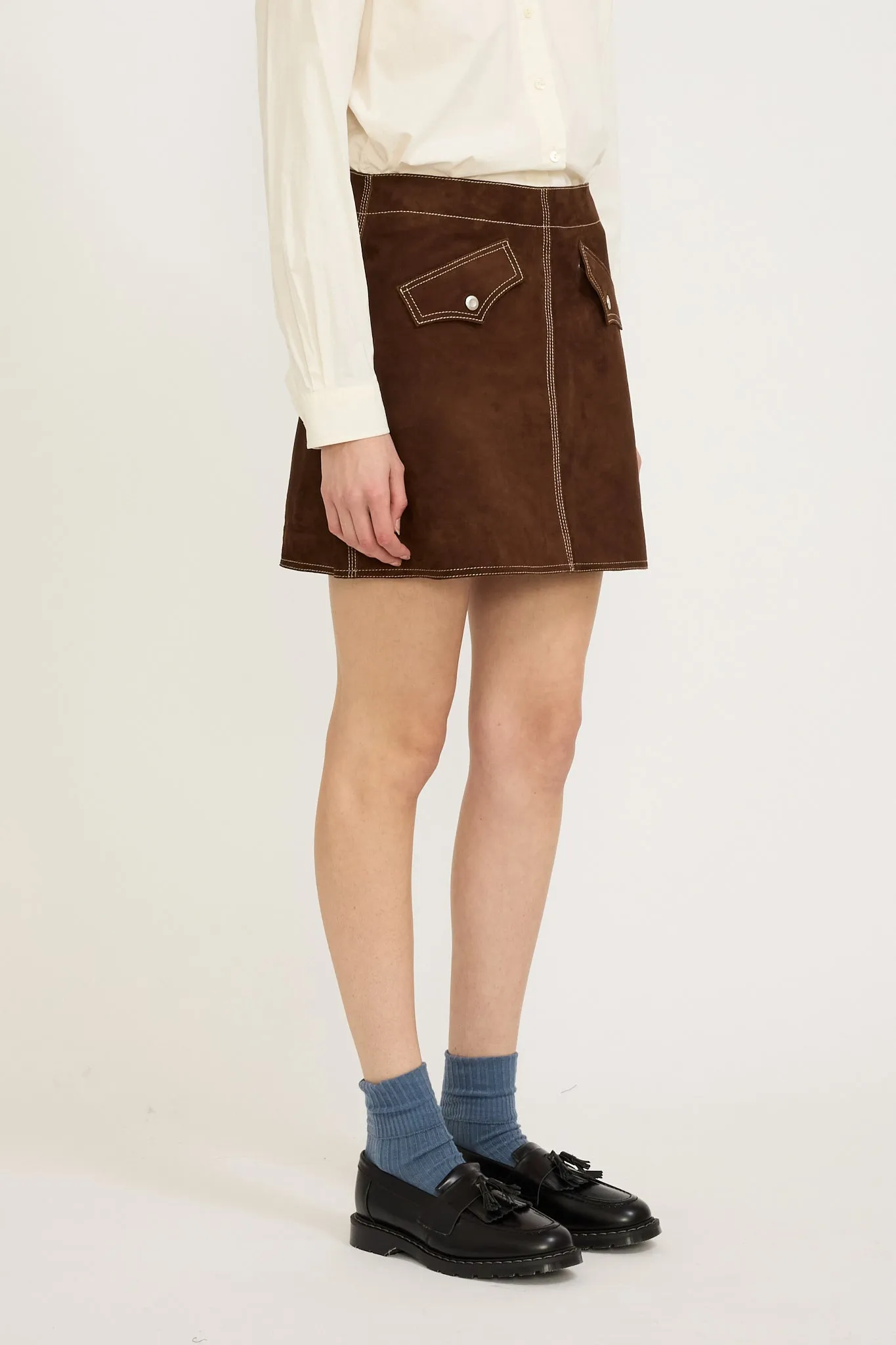 Elvy Western Suede Skirt Bruno