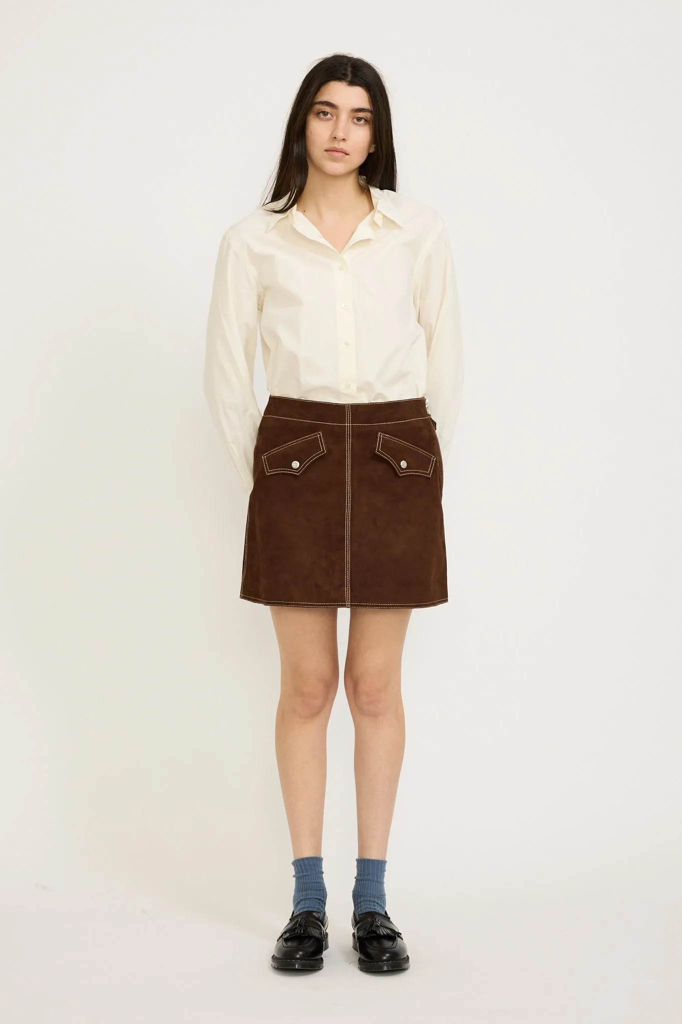 Elvy Western Suede Skirt Bruno