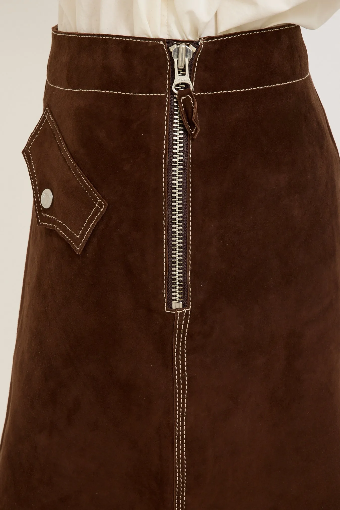 Elvy Western Suede Skirt Bruno