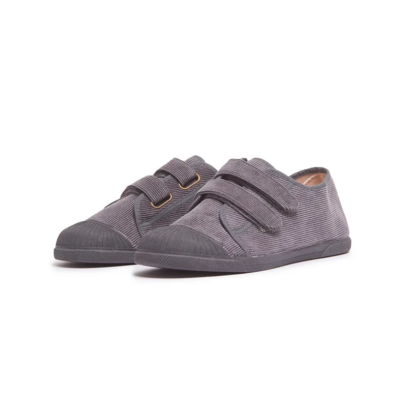 Fall Corduroy Sneakers in Grey by childrenchic