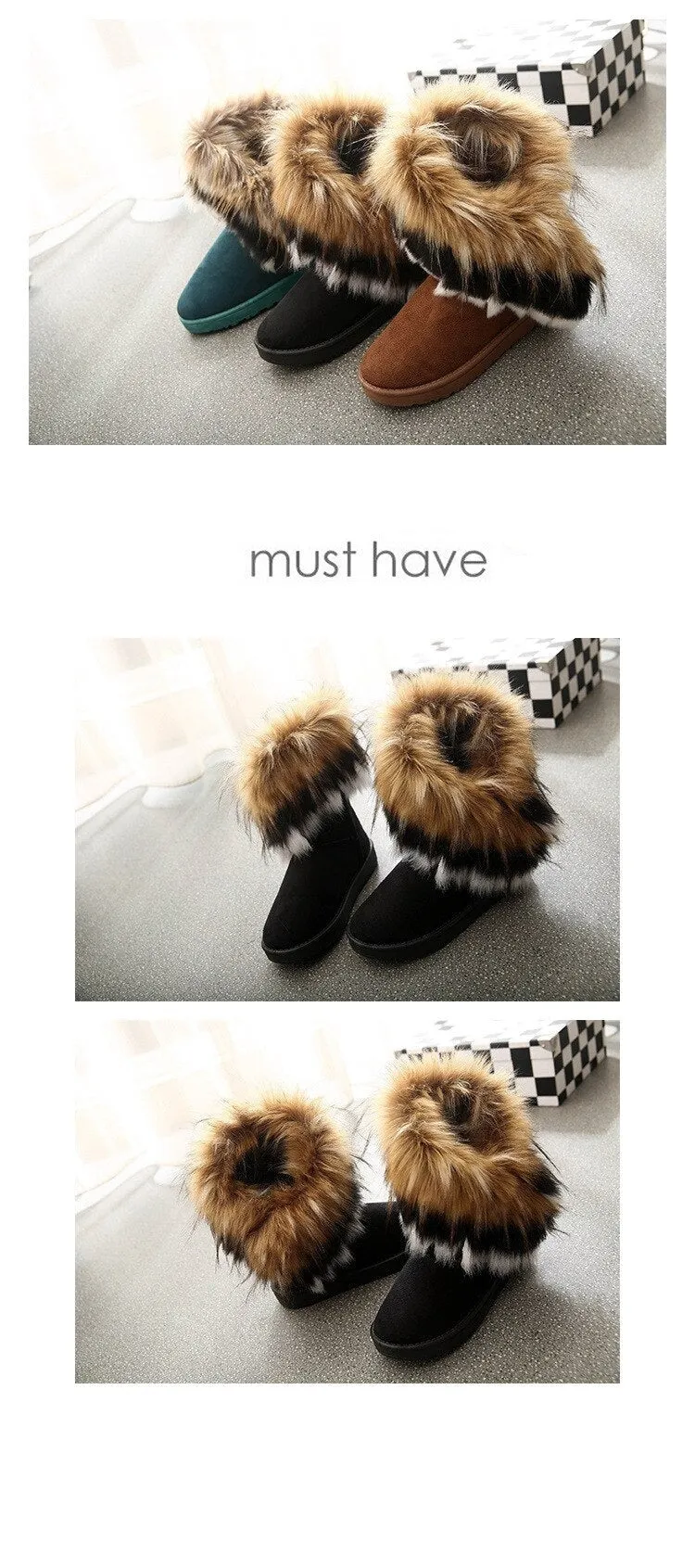 Faux Fur Festival Boots