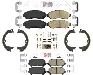 For Honda Passport 2019-2022 AmeriPRO Front & Rear Brake Pads & Parking Shoes