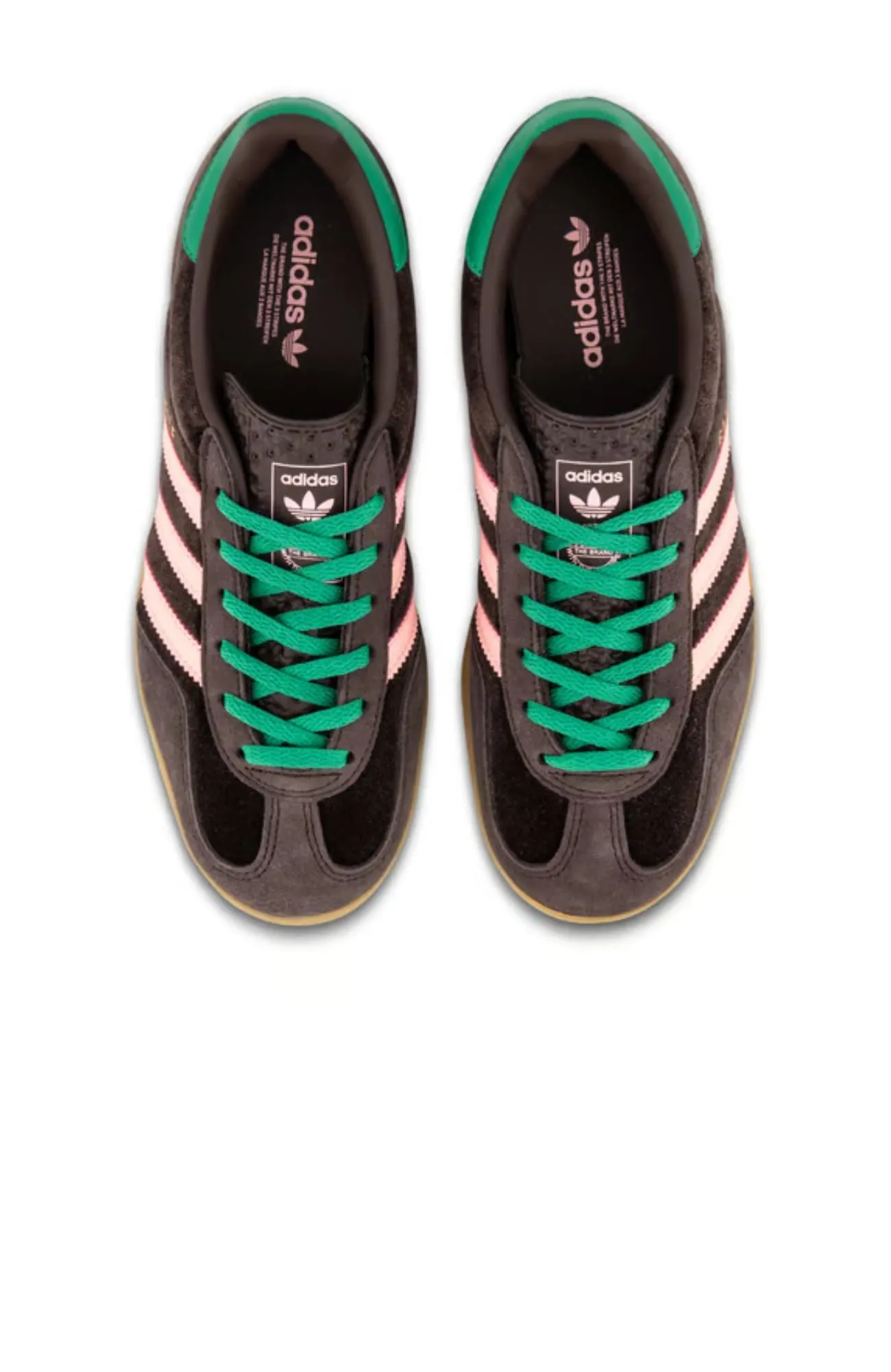 Gazelle Indoor W Dark Brown Glow Pink Court Green