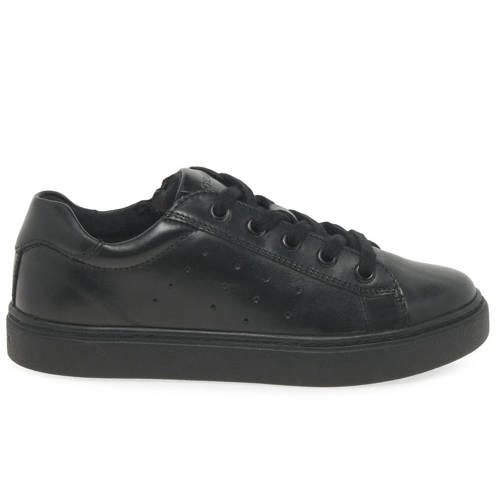 Geox: Nashik - Black Leather School Shoe