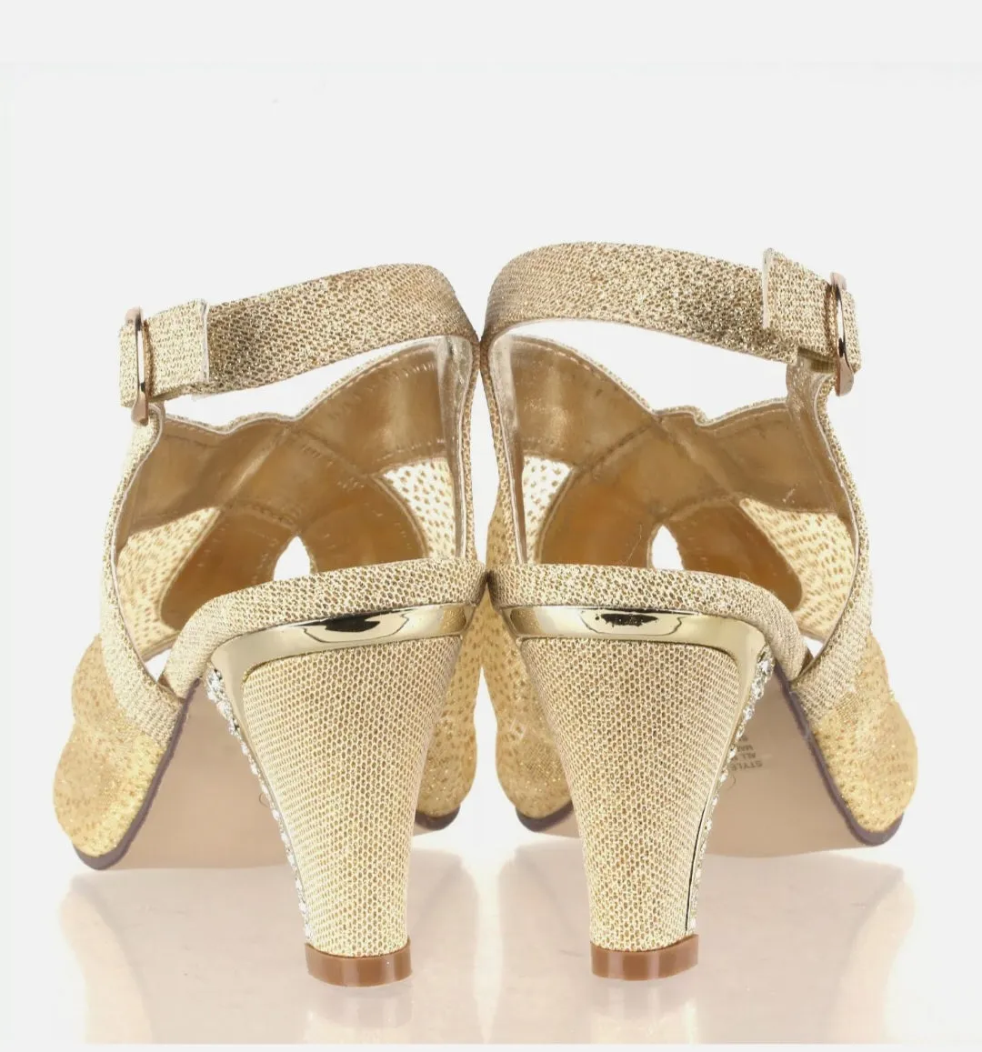 Girl's Gold Heeled Shoes