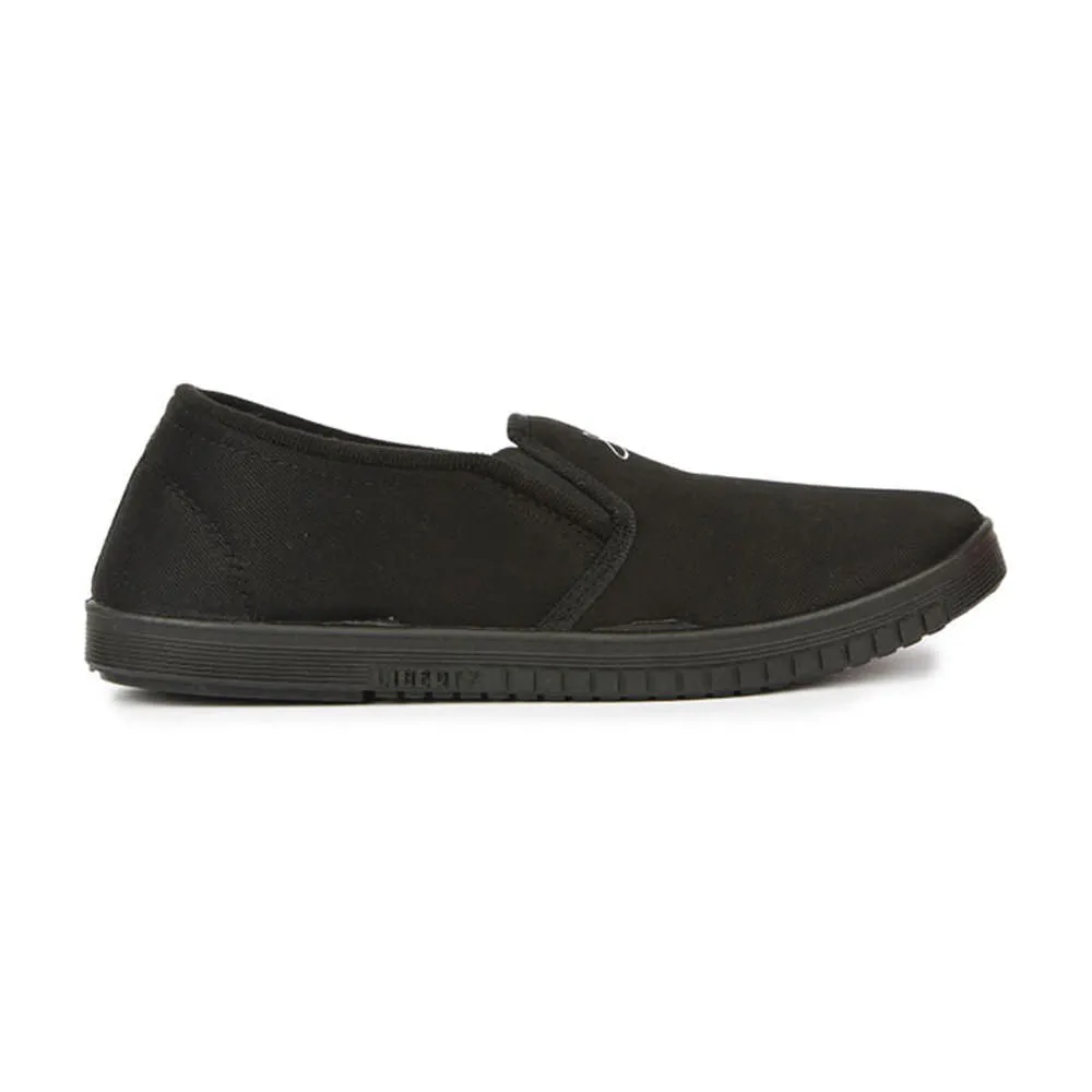 Gliders Casual Black Slip on Moccasins Shoes For Men JOGGING-E By Liberty