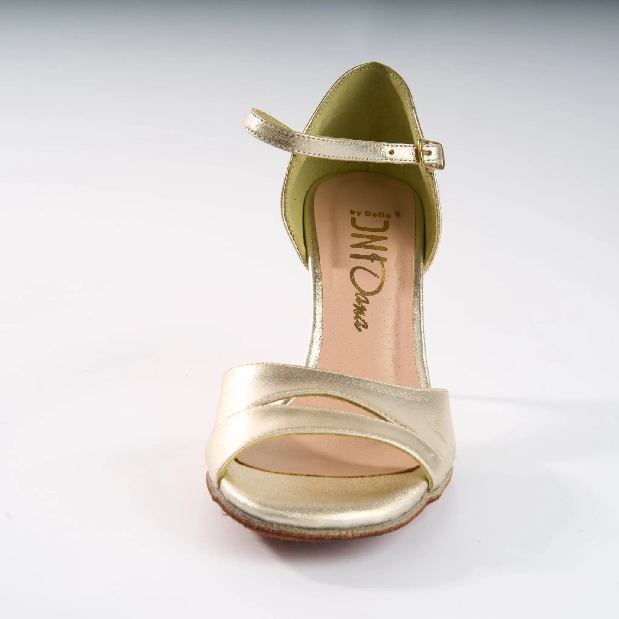 Gold Genuine Leather - Handmade Tango Shoes - Dana 4178