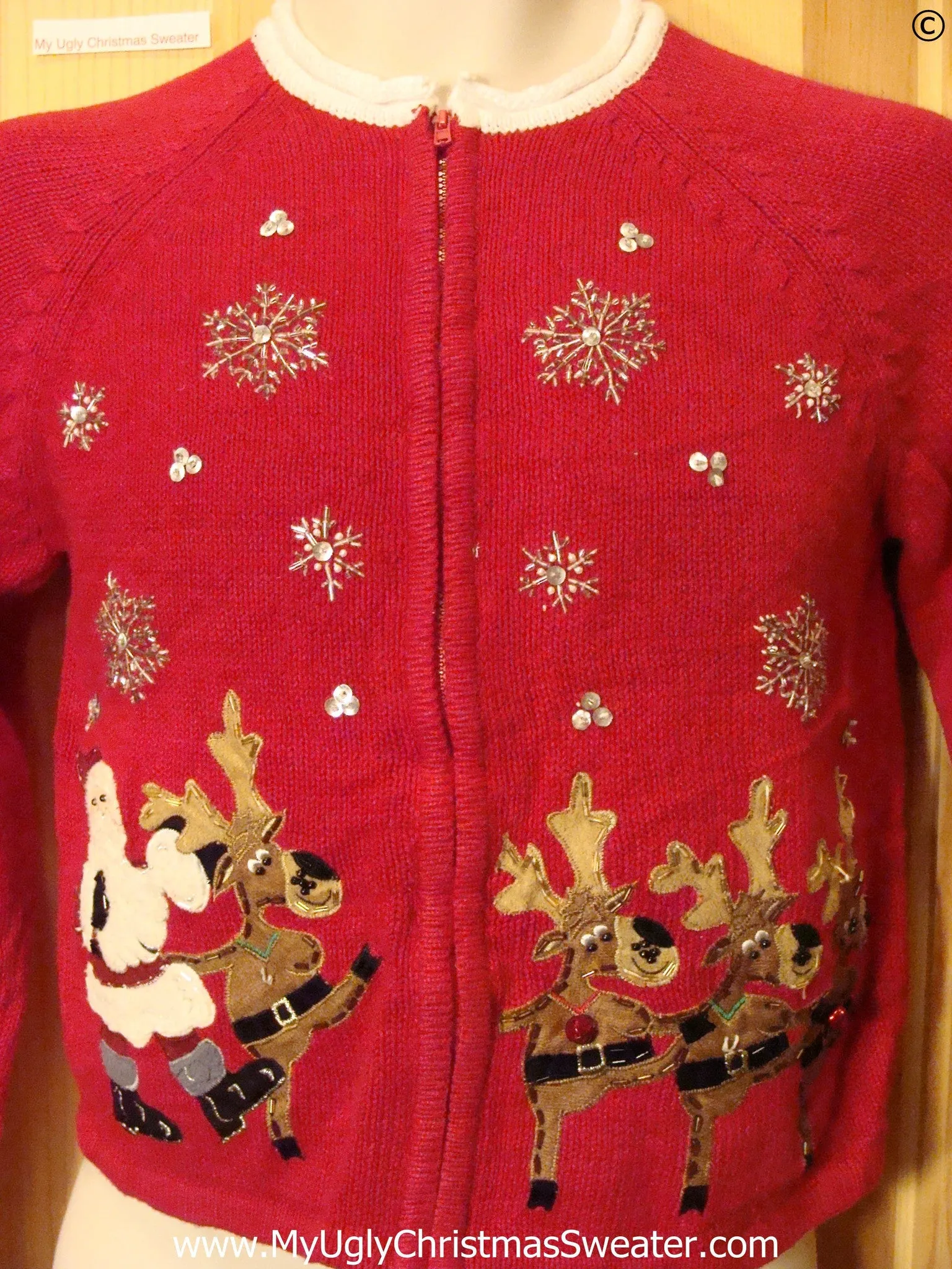 High Kicking Reindeer Festive Christmas Sweater