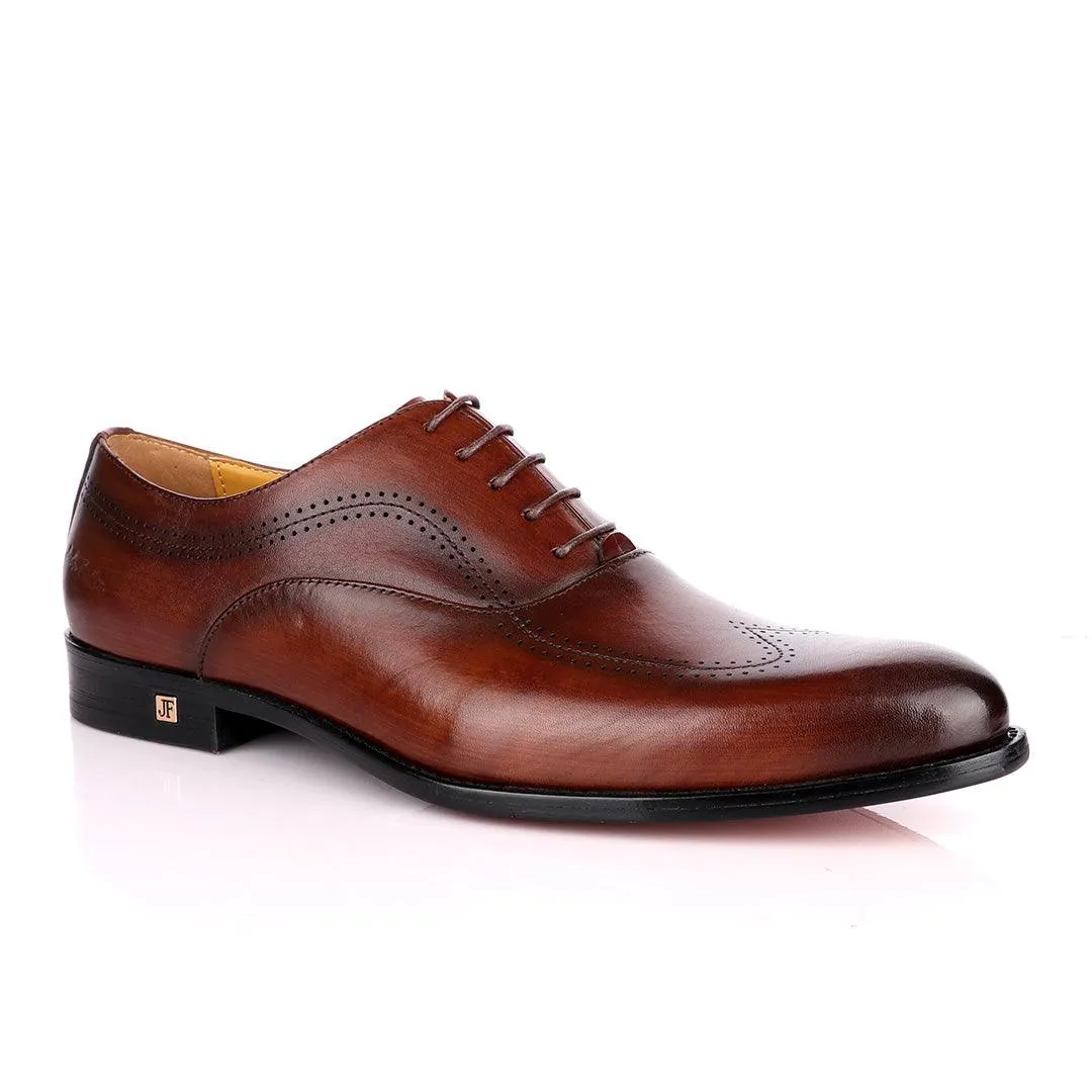 John Foster Brown Derby Lace Up Brogues Shoes