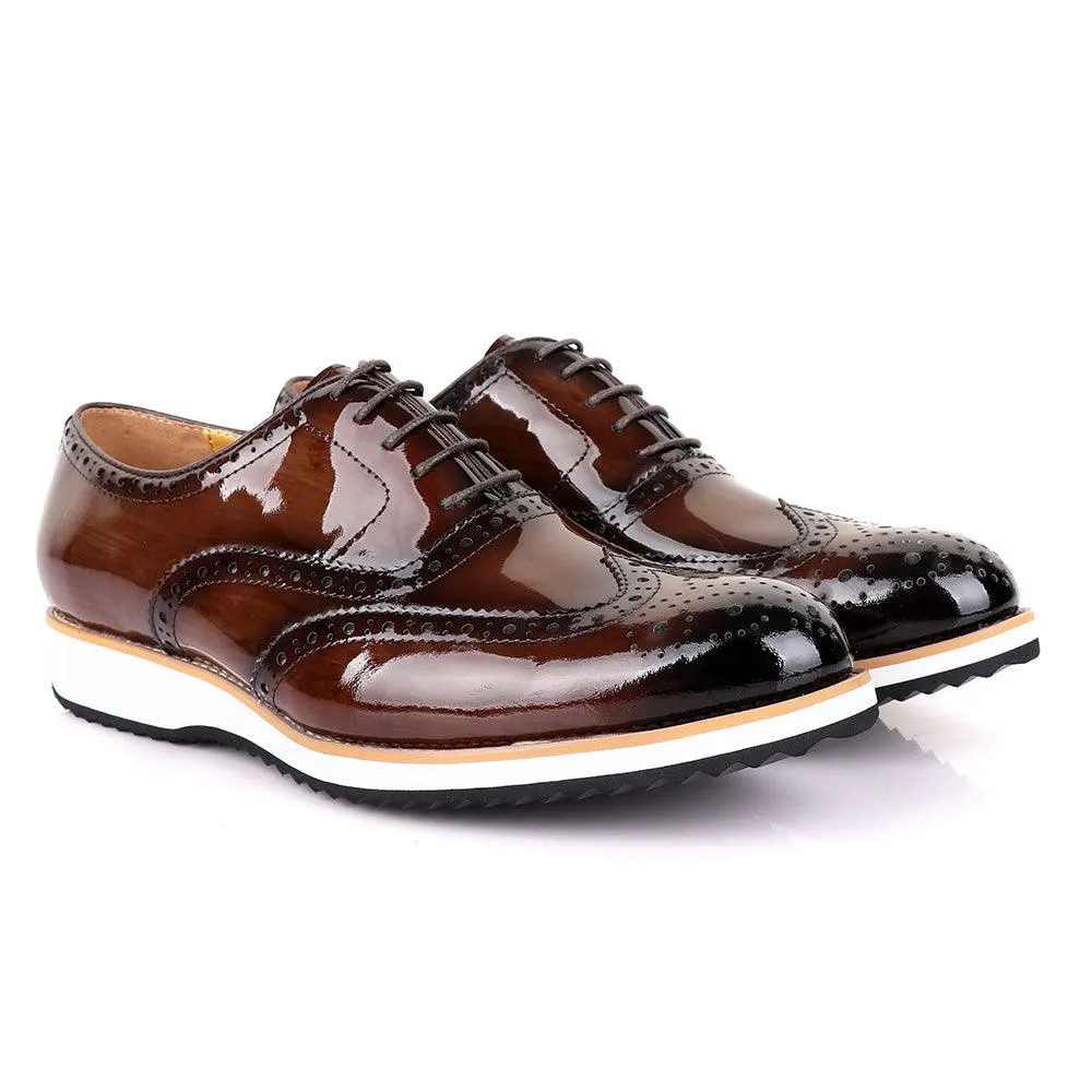 John Mendson Glossy Chocolate Formal Shoe