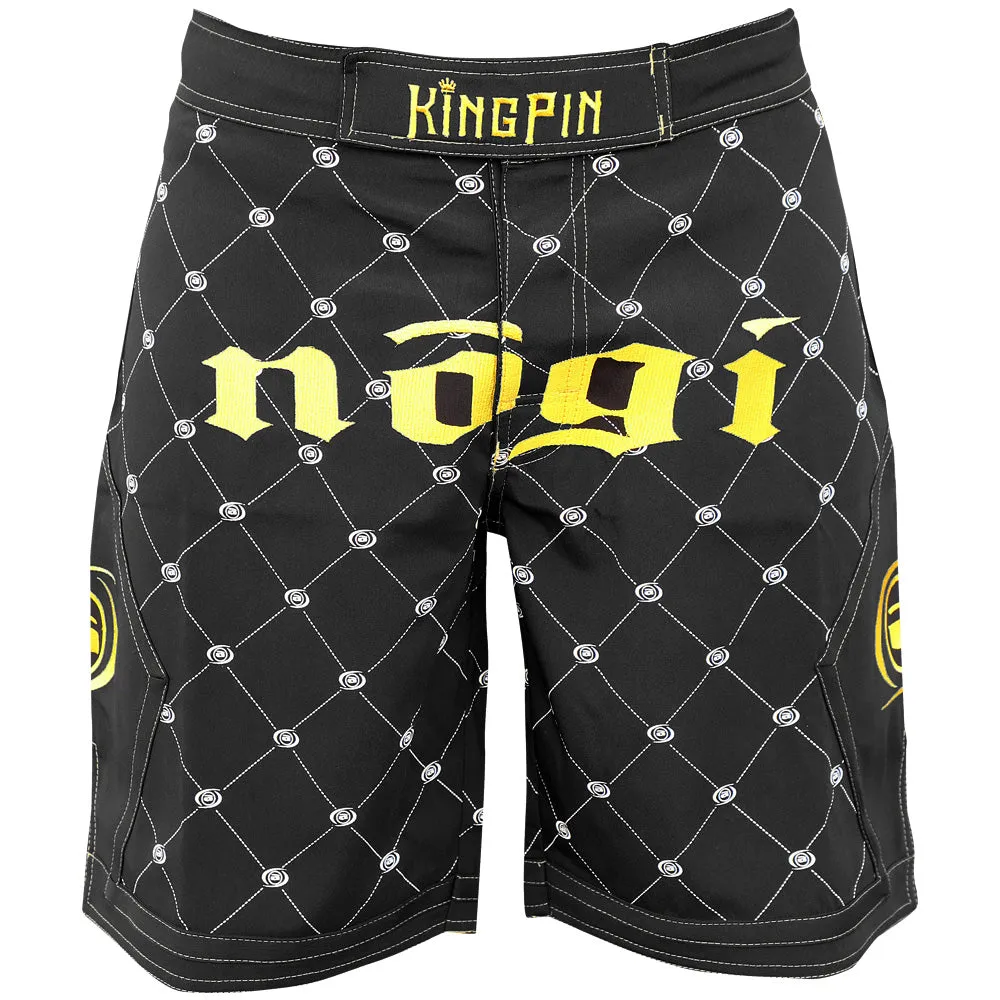 Kingpin 2.0 Black and Gold MMA Fight Shorts LE