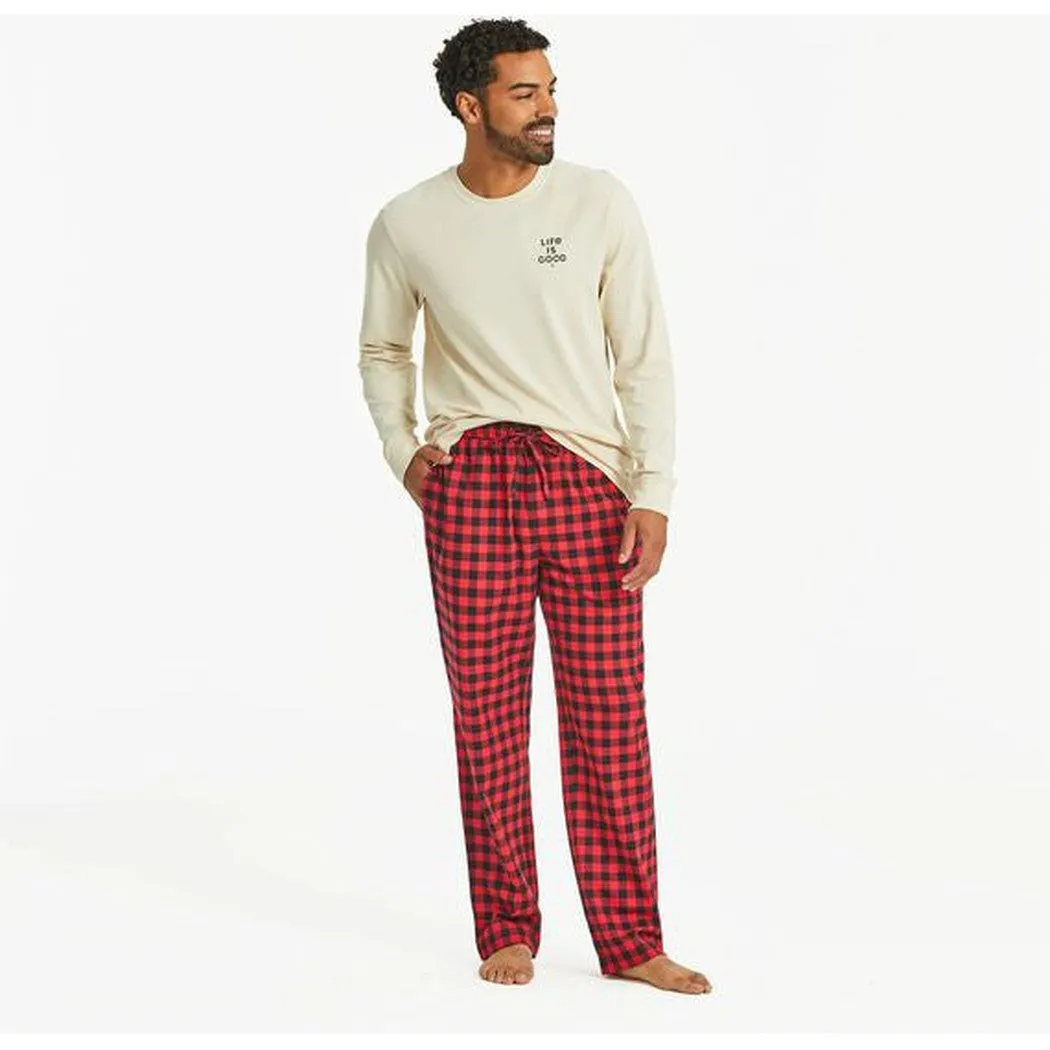 Life is Good Men's Buffalo Check Pattern Classic Sleep Pant