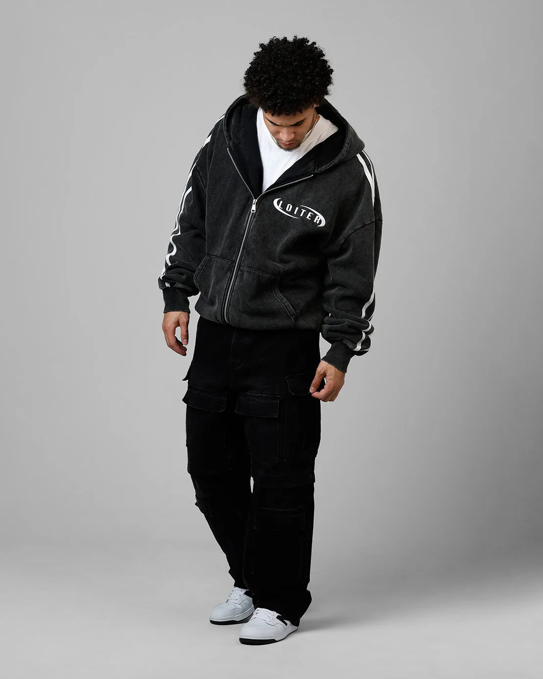 Loiter Night Vision Hoodie Washed Black