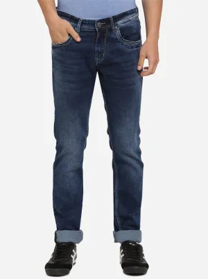 Marina Blue Solid Slim Fit Jeans | JadeBlue