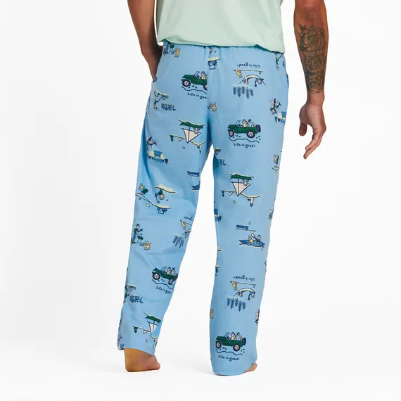 Men's Life Is Good Jake Summer Pattern Classic Sleep Pants