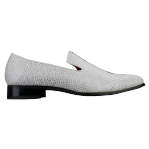 Mens Shiny Glitter Black White Party Smart Formal Slip On Loafers Leather Shoes