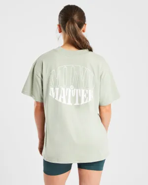 Mind Over Matter Oversized T Shirt - Green