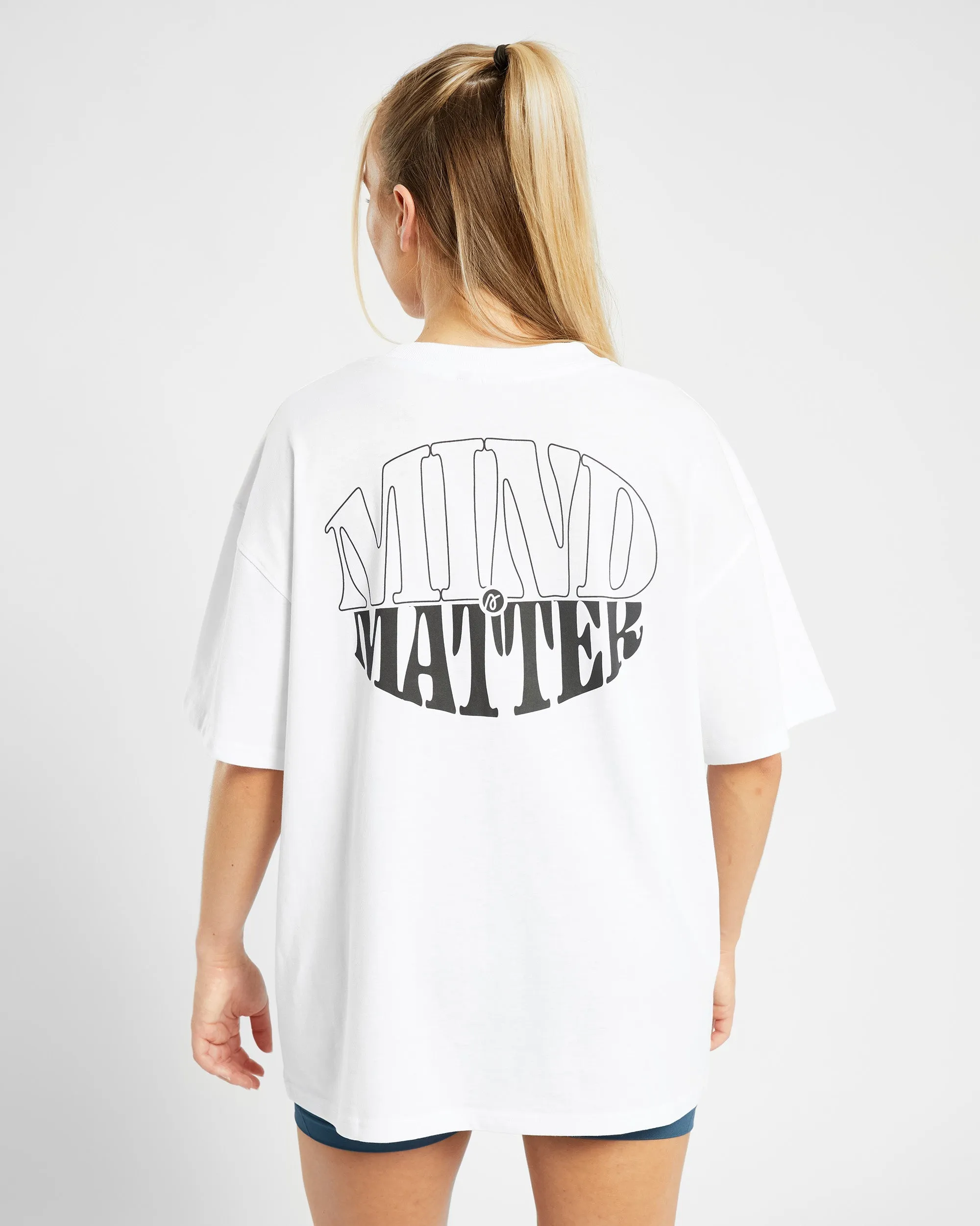 Mind Over Matter Oversized T Shirt - White